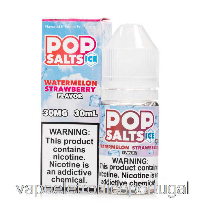 Vape Eletrônico Gelo Melancia Morango - Sais Pop - 30ml 30mg